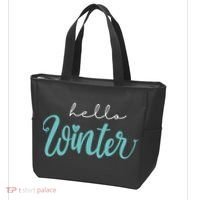 Hello Winter Cute Holiday Tote Bag thumb 3