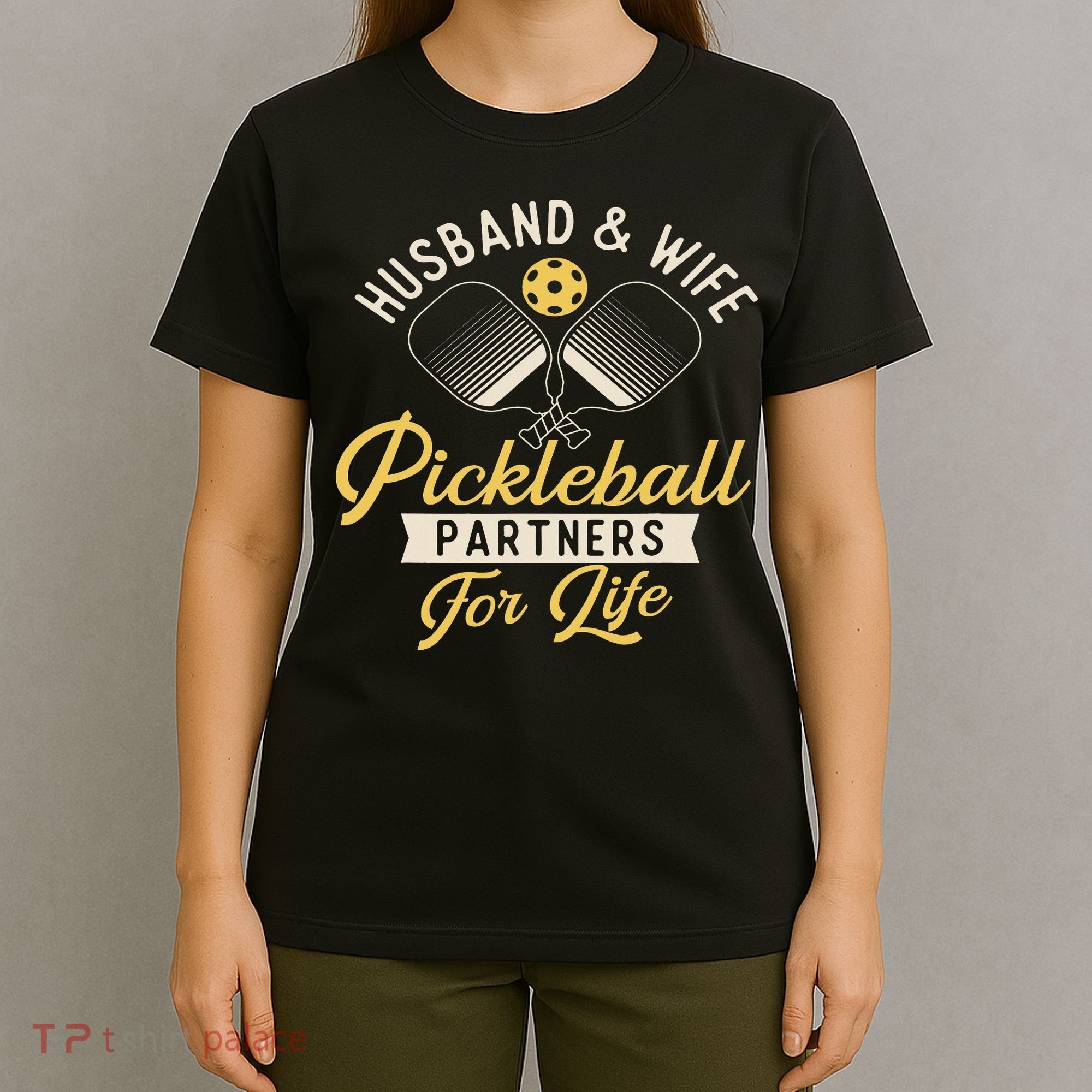 Husband & Wife Couple Pickleball Player Pickleballers T-Shirt