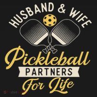 Husband & Wife Couple Pickleball Player Pickleballers Women's Hoodie thumb 2