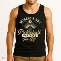 Husband & Wife Couple Pickleball Player Pickleballers Tank Top thumb 3