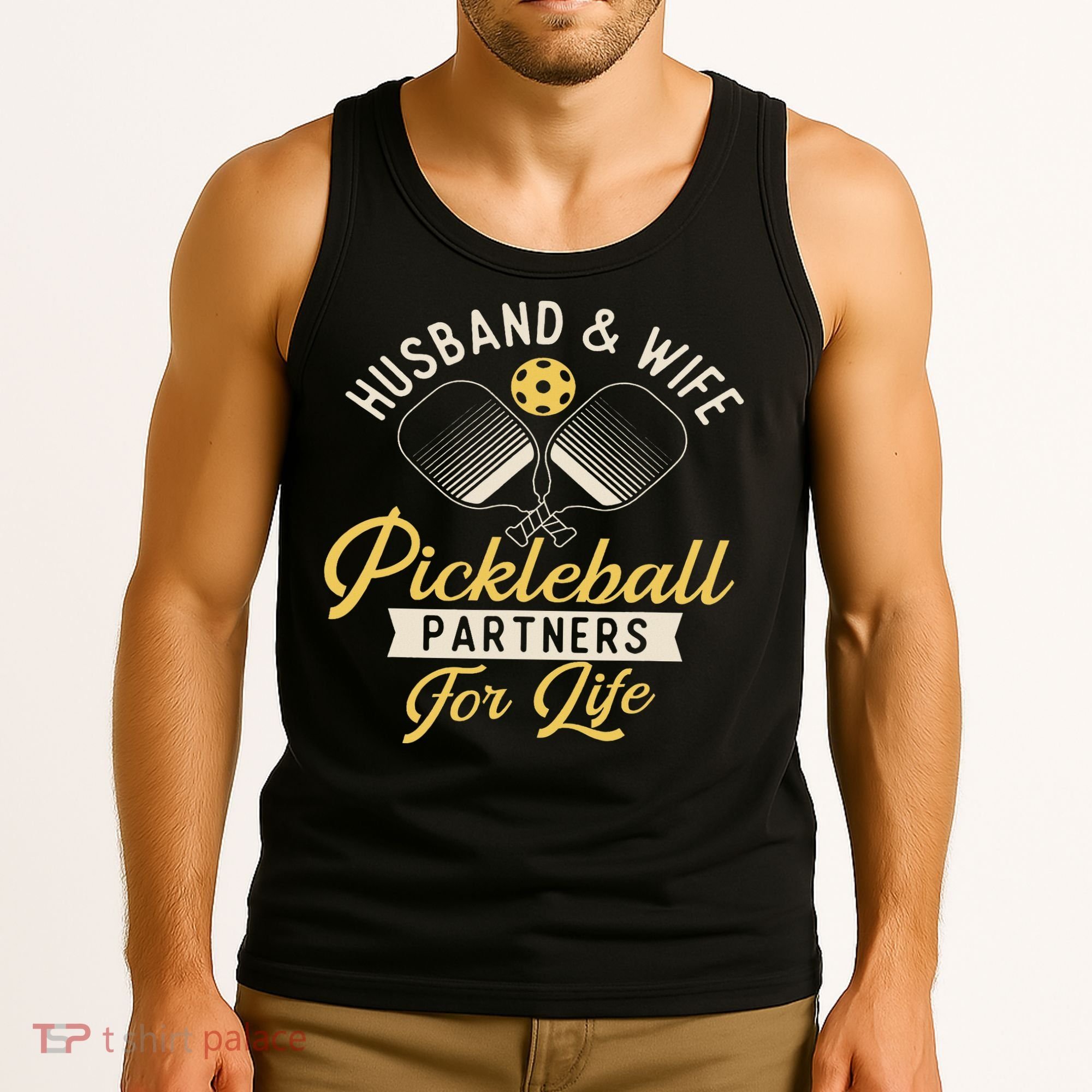 Husband & Wife Couple Pickleball Player Pickleballers Tank Top