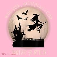 Halloween Witch Costume Why Yes Actually I Can Drive A Stick Coaster thumb 2
