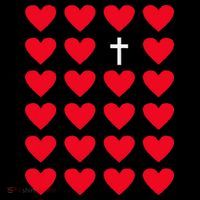 Hearts With Cross Christian Religious Valentines Day Jesus Coffee Mug thumb 5