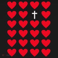 Hearts With Cross Christian Religious Valentines Day Jesus Women's Long Sleeve Shirt thumb 2