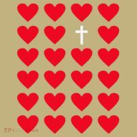 Hearts With Cross Christian Religious Valentines Day Jesus Hoodie thumb 2