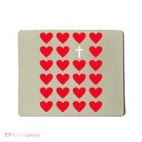 Hearts With Cross Christian Religious Valentines Day Jesus Mousepad thumb 0