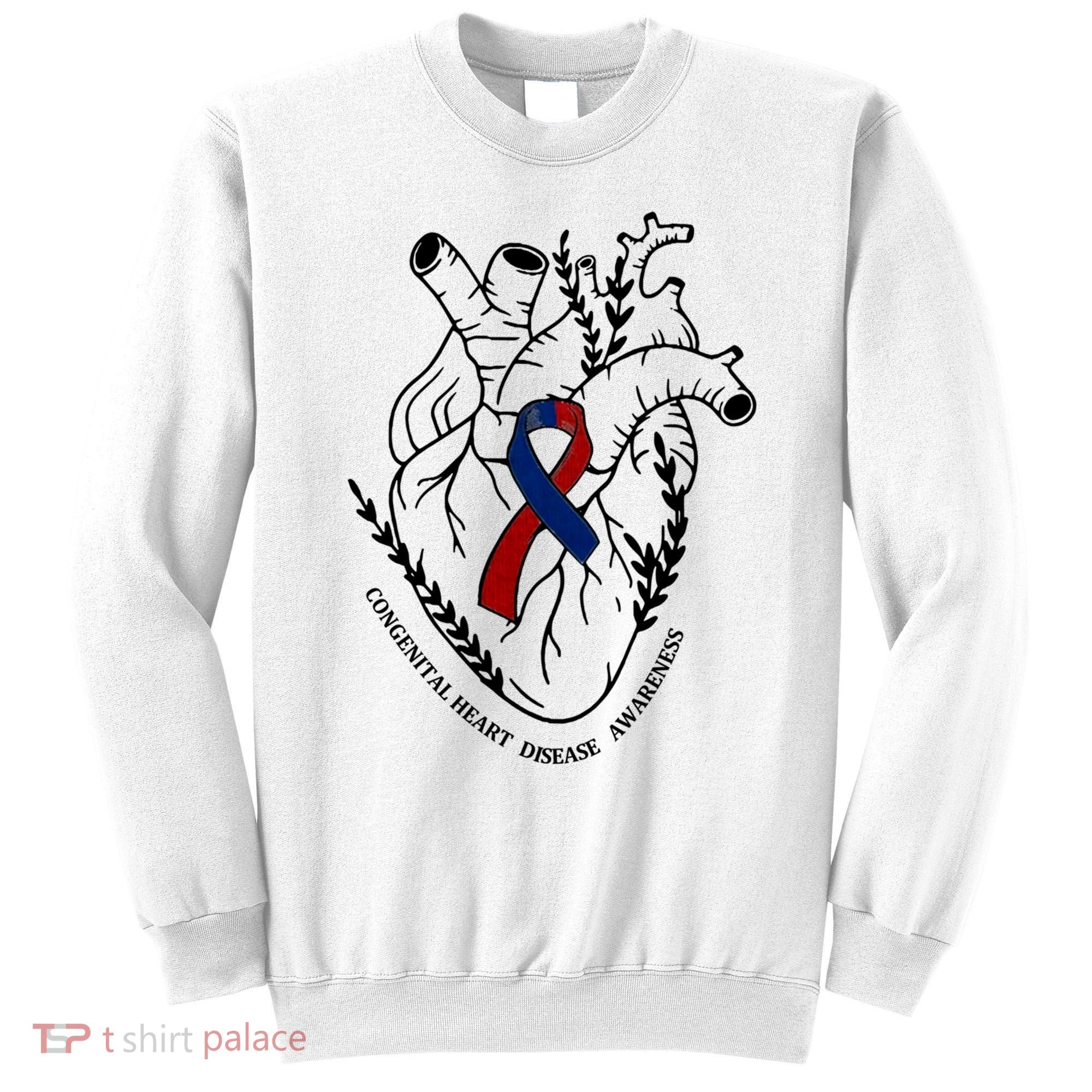 Heart Warrior Chd Awareness Congenital Heart Disease Ribbon Gift Sweatshirt