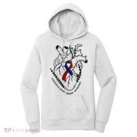Heart Warrior Chd Awareness Congenital Heart Disease Ribbon Gift Women's Hoodie thumb 0