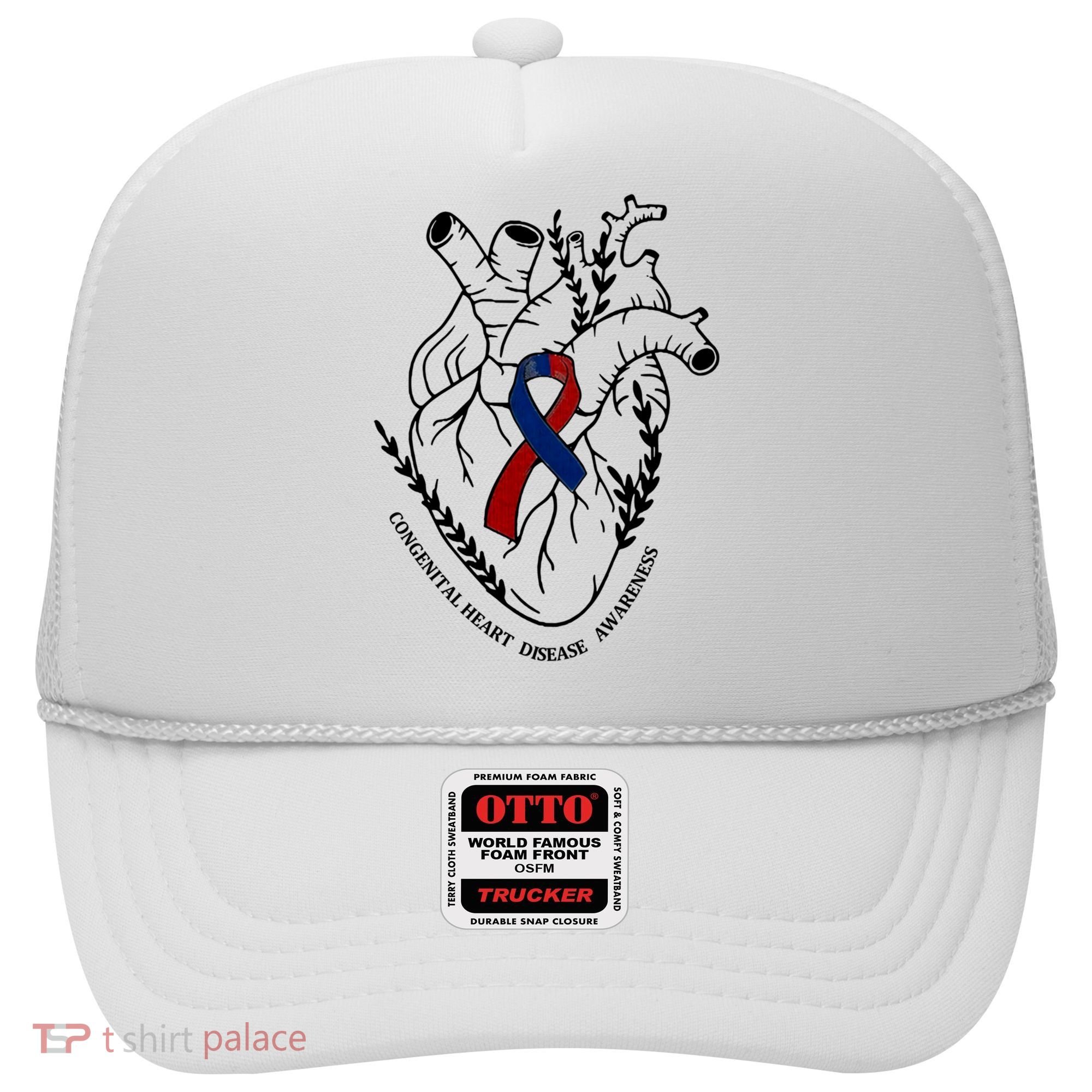 Heart Warrior Chd Awareness Congenital Heart Disease Ribbon Gift Hat