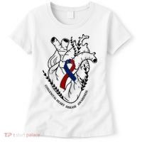 Heart Warrior Chd Awareness Congenital Heart Disease Ribbon Gift Women's T-Shirt thumb 0