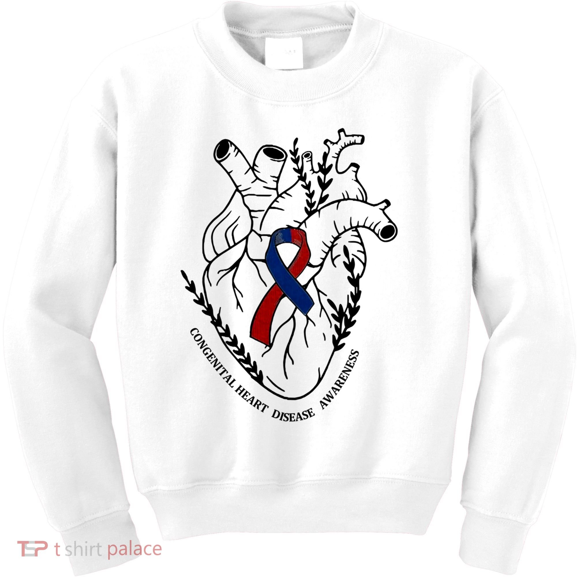 Heart Warrior Chd Awareness Congenital Heart Disease Ribbon Gift Kids Sweatshirt