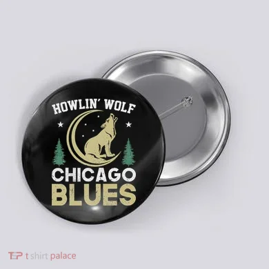 Howlin Wolf Chicago Blues Button