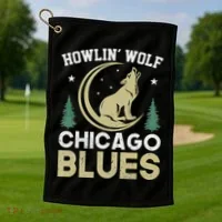 Howlin Wolf Chicago Blues Golf Towel thumb 1