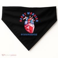 Heart Warrior CHD Congenital Heart Defect Awareness USA-Made Doggie Bandana thumb 0