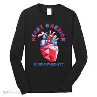 Heart Warrior CHD Congenital Heart Defect Awareness Long Sleeve Shirt thumb 0