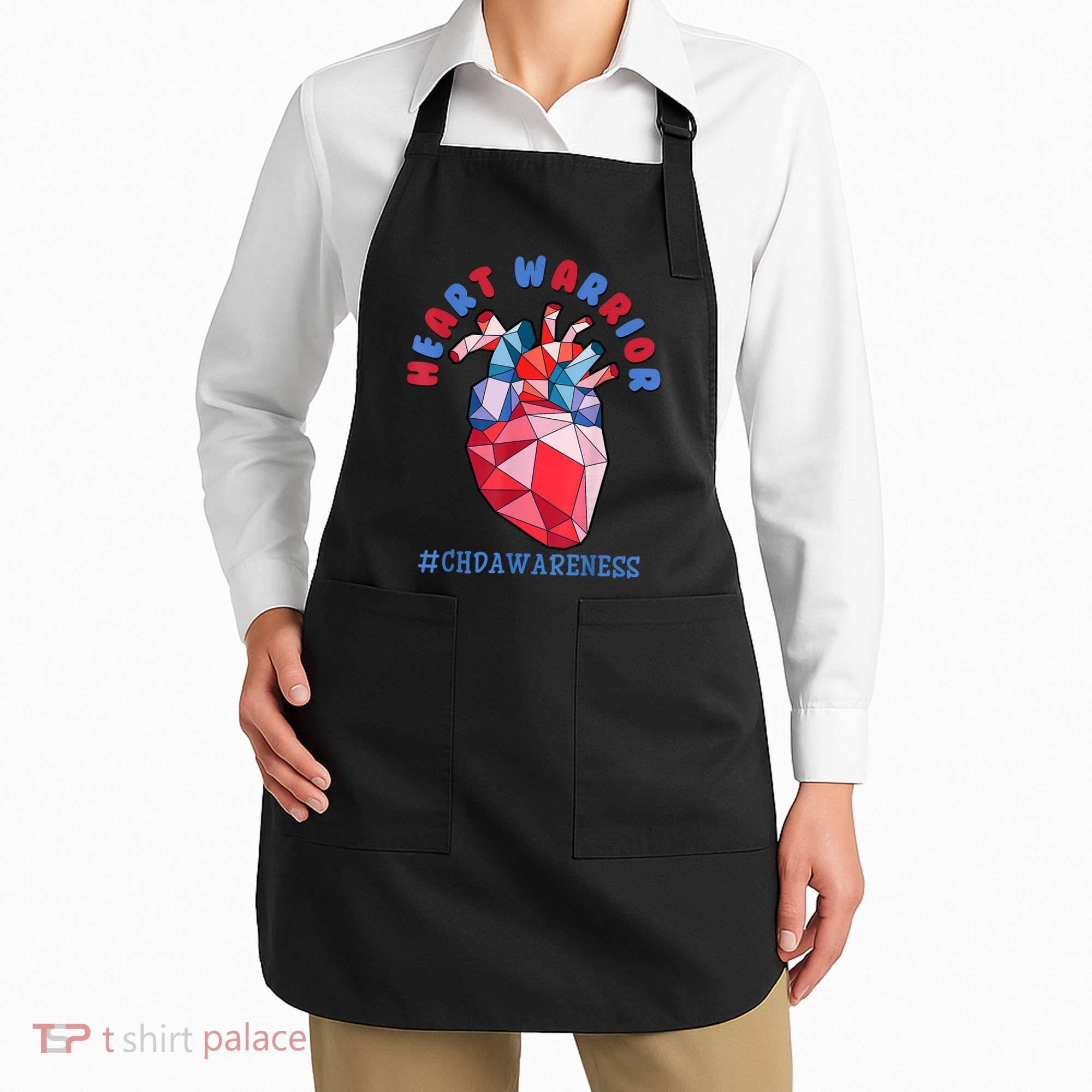 Heart Warrior CHD Congenital Heart Defect Awareness Apron