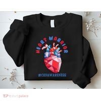 Heart Warrior CHD Congenital Heart Defect Awareness Sweatshirt thumb 2