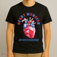 Heart Warrior CHD Congenital Heart Defect Awareness T-Shirt thumb 3