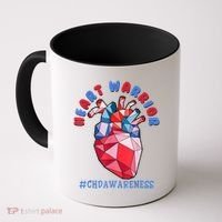 Heart Warrior CHD Congenital Heart Defect Awareness Coffee Mug thumb 0