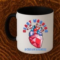Heart Warrior CHD Congenital Heart Defect Awareness Coffee Mug thumb 2