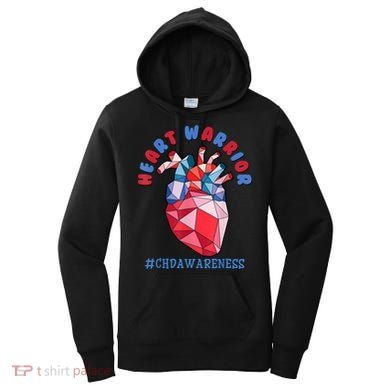 Heart Warrior CHD Congenital Heart Defect Awareness Women's Hoodie