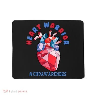 Heart Warrior CHD Congenital Heart Defect Awareness Mousepad