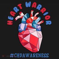 Heart Warrior CHD Congenital Heart Defect Awareness Mousepad thumb 1