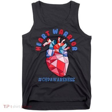 Heart Warrior CHD Congenital Heart Defect Awareness Tank Top