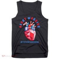 Heart Warrior CHD Congenital Heart Defect Awareness Tank Top thumb 0