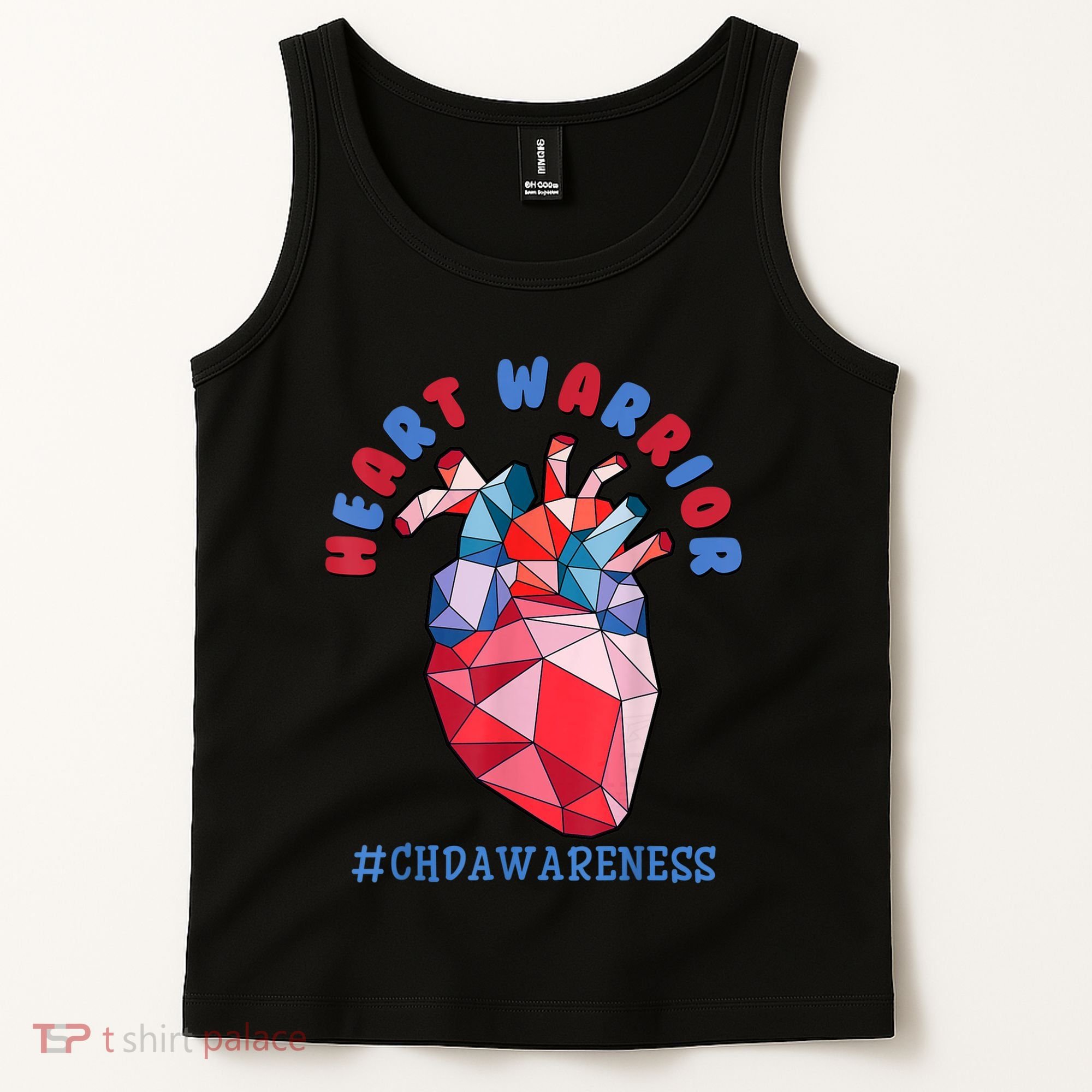 Heart Warrior CHD Congenital Heart Defect Awareness Tank Top