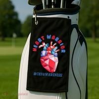 Heart Warrior CHD Congenital Heart Defect Awareness Golf Towel thumb 2