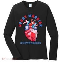 Heart Warrior CHD Congenital Heart Defect Awareness Women's Long Sleeve Shirt thumb 0