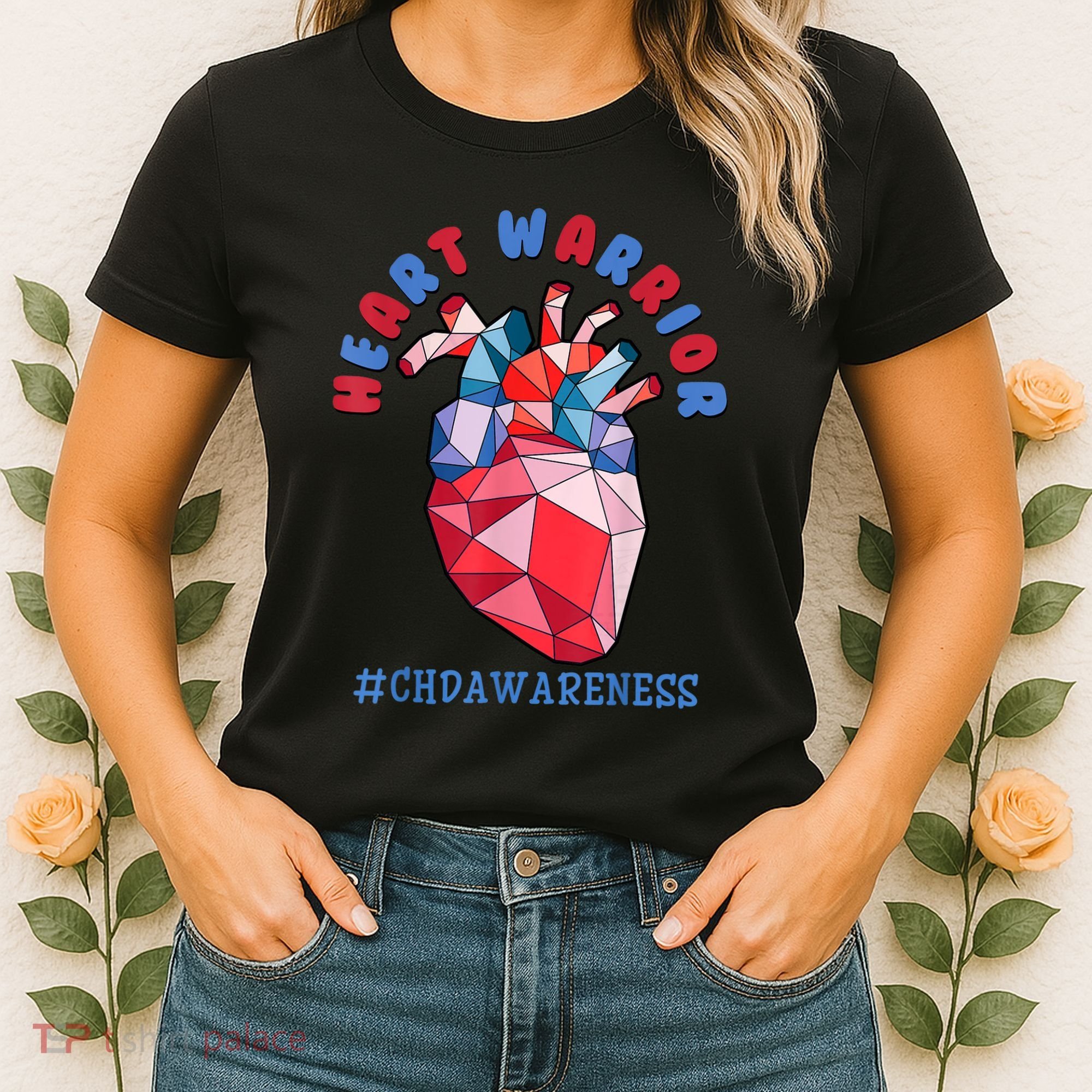 Heart Warrior CHD Congenital Heart Defect Awareness Women's T-Shirt