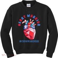 Heart Warrior CHD Congenital Heart Defect Awareness Kids Sweatshirt thumb 0