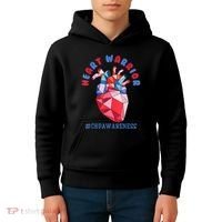 Heart Warrior CHD Congenital Heart Defect Awareness Kids Hoodie thumb 4