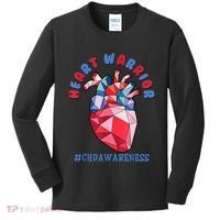 Heart Warrior CHD Congenital Heart Defect Awareness Kids Long Sleeve Shirt thumb 0