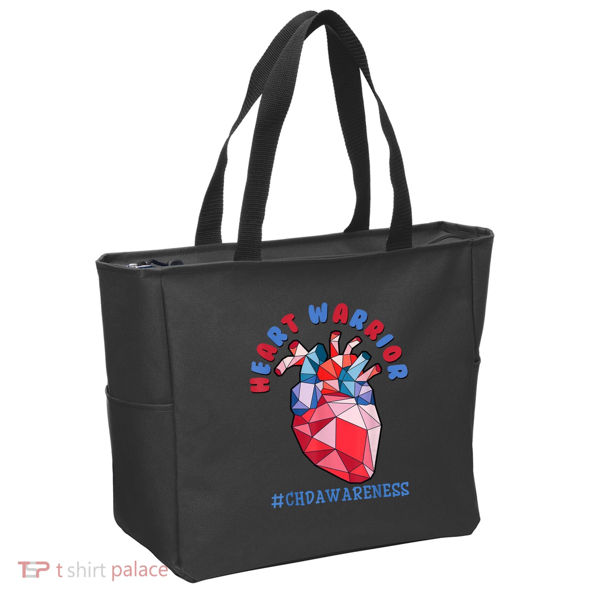 Heart Warrior CHD Congenital Heart Defect Awareness Tote Bag