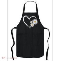 Heart With Daisy Flowers Daisies With Heart Outline Apron thumb 0