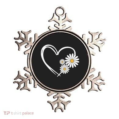 Heart With Daisy Flowers Daisies With Heart Outline Ornament