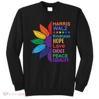 Harris Walz Diversity Rainbow Daisy Sunflower Vote Blue Sweatshirt thumb 0
