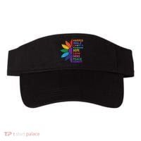 Harris Walz Diversity Rainbow Daisy Sunflower Vote Blue Visor thumb 0