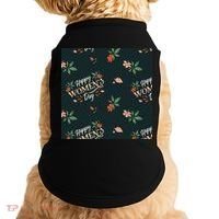 Happy Women's Day Floral Cute Gift Doggie Tank thumb 0