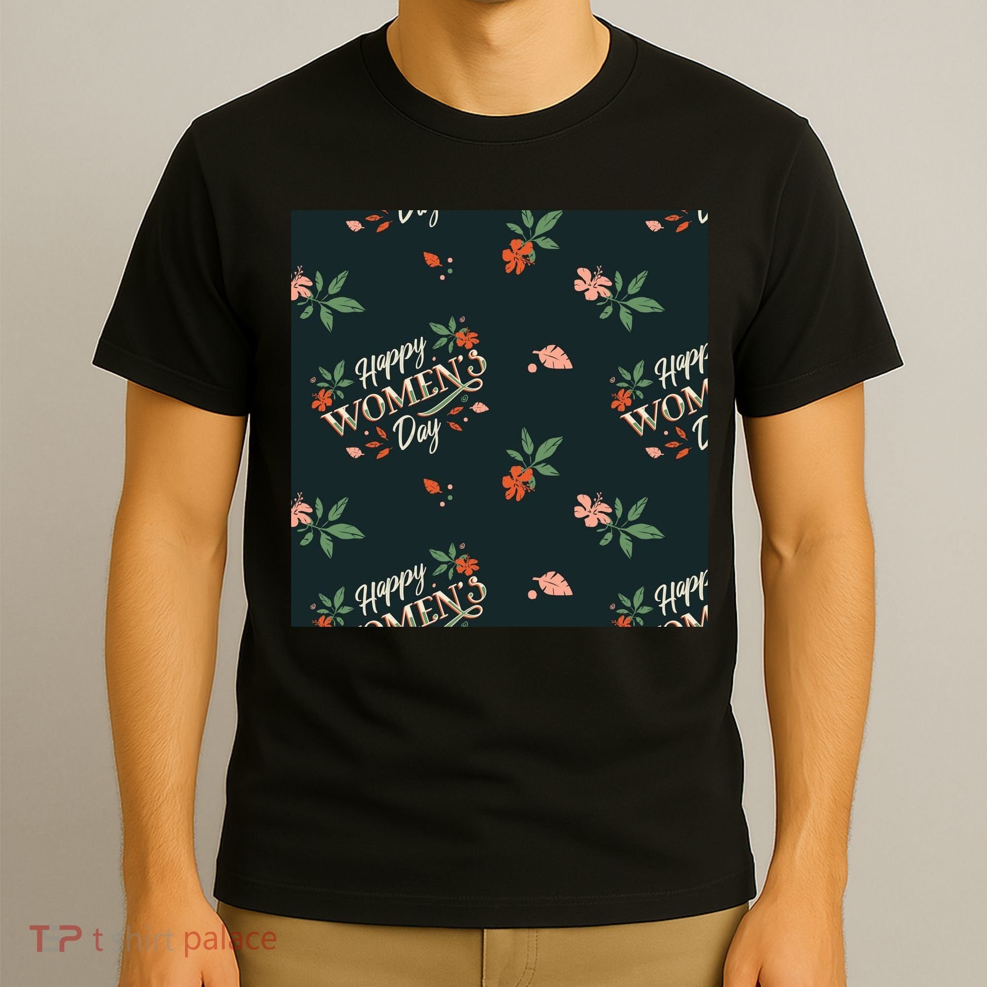 Happy Women's Day Floral Cute Gift T-Shirt