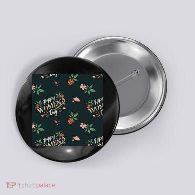 Happy Women's Day Floral Cute Gift Button