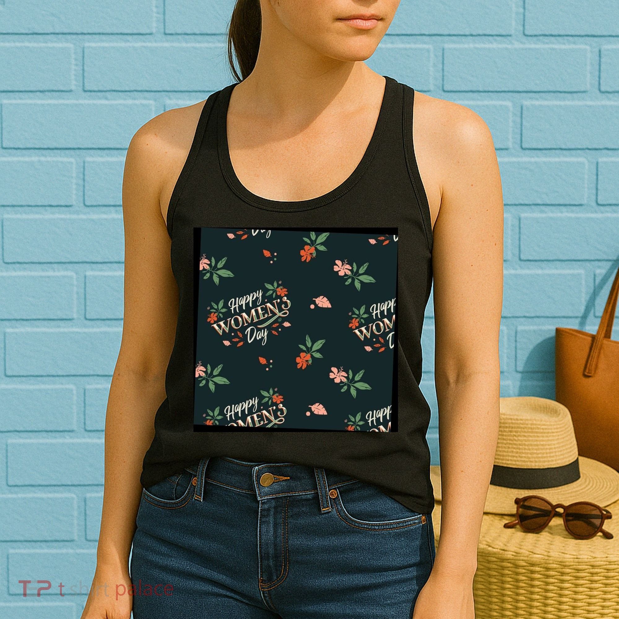Happy Women's Day Floral Cute Gift Women's Tank Top