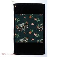 Happy Women's Day Floral Cute Gift Golf Towel thumb 0