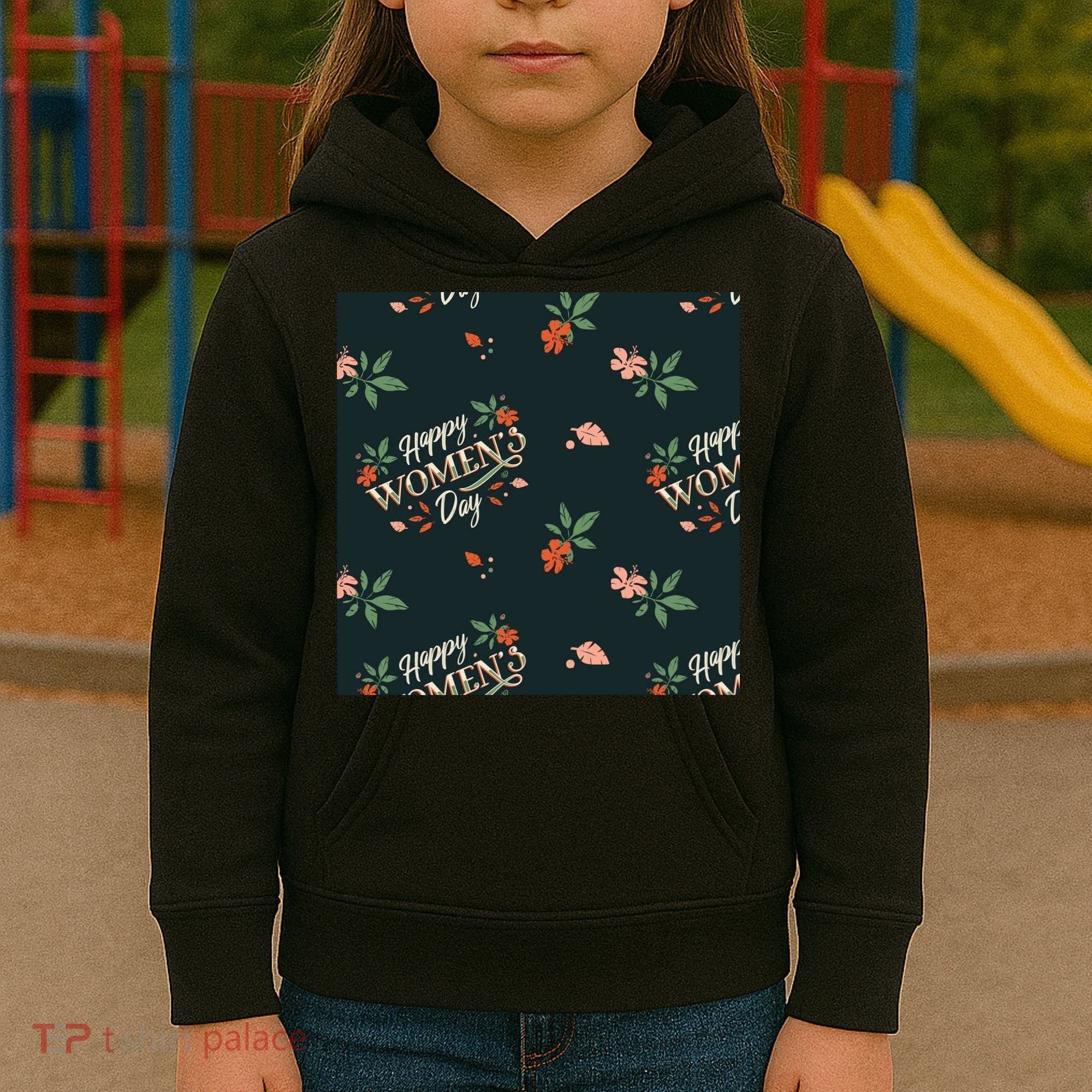 Happy Women's Day Floral Cute Gift Kids Hoodie