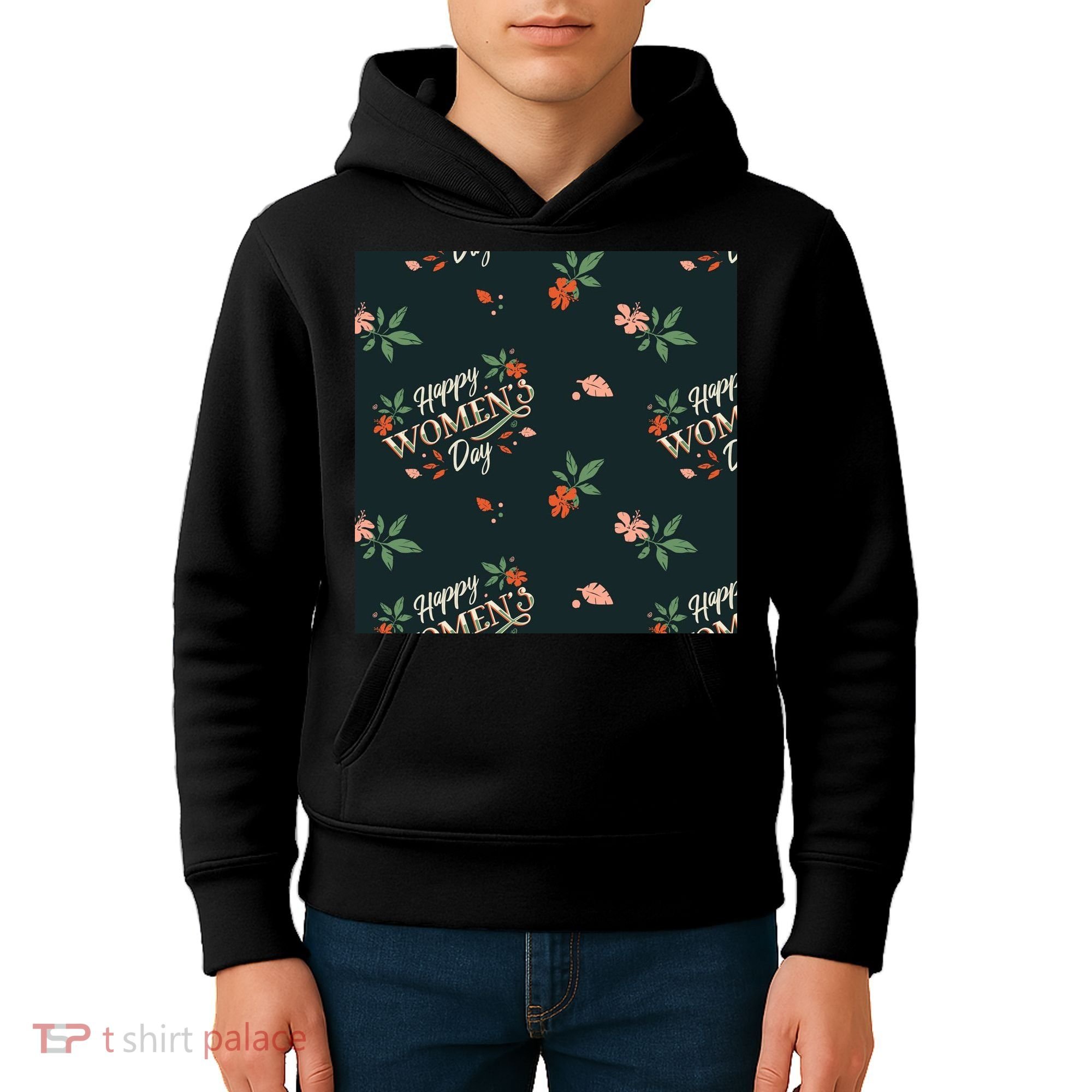 Happy Women's Day Floral Cute Gift Kids Hoodie