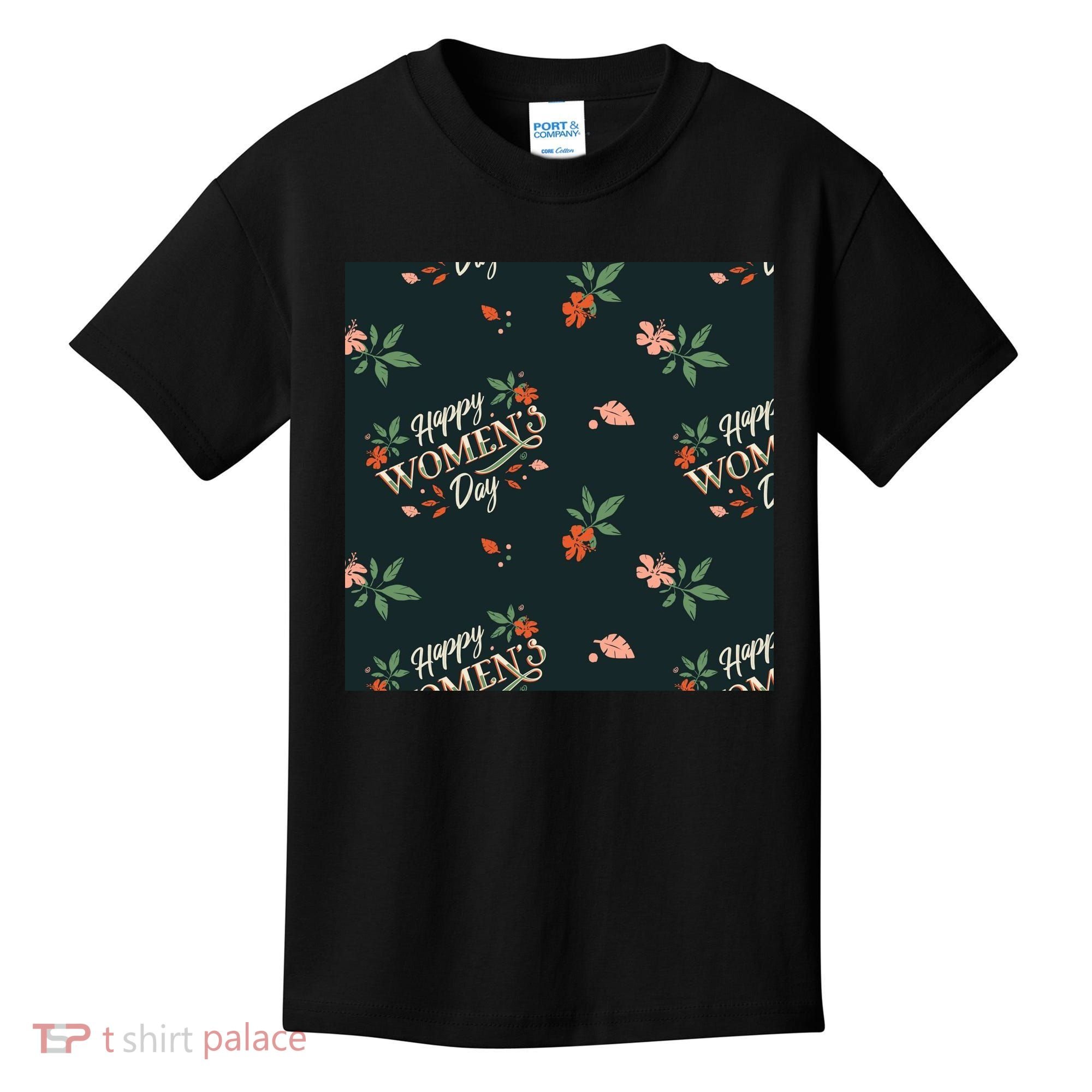 Happy Women's Day Floral Cute Gift Kids T-Shirt