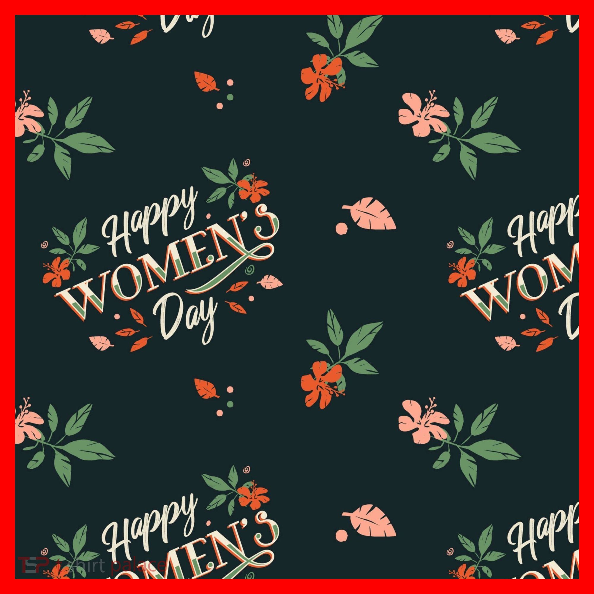 Happy Women's Day Floral Cute Gift Santa Hat